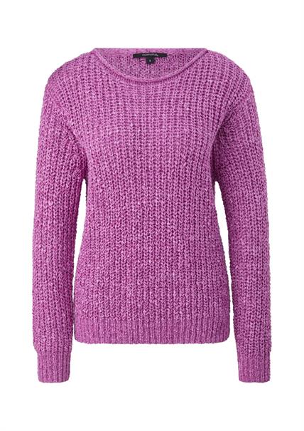 Pullover aus Bändchengarn pink