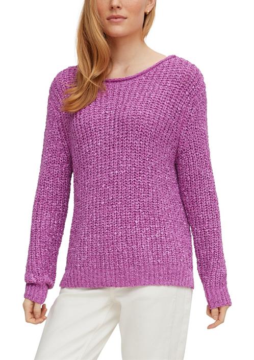 pullover-aus-bändchengarn-pink
