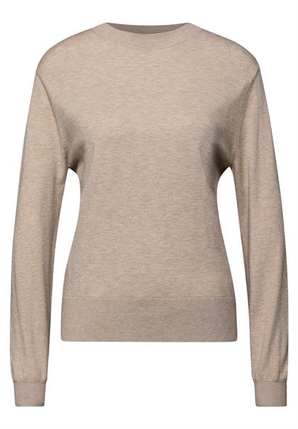 Pullover im Feinstrick buffed beige mel.