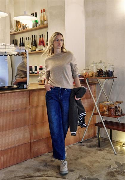 Pullover im Feinstrick buffed beige mel.