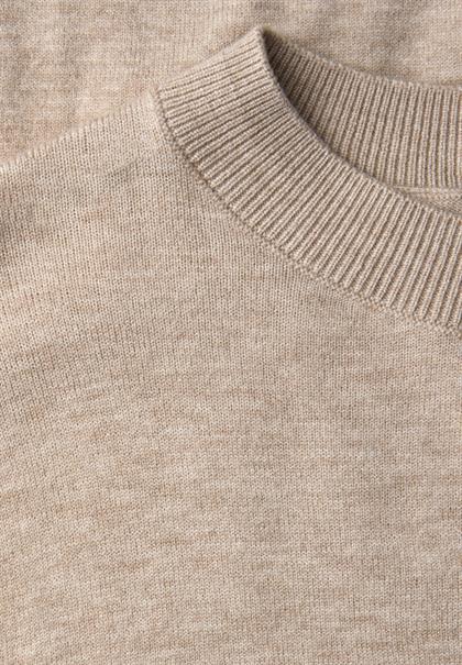 Pullover im Feinstrick buffed beige mel.
