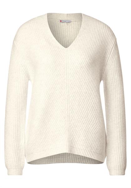 Pullover im Grobstrick cream white melange