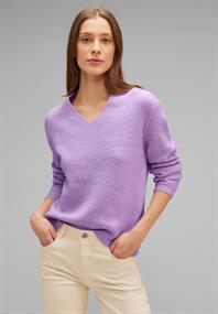 Pullover im Grobstrick soft pure lilac melange