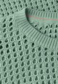 Pullover im Häkel-Optik matcha green