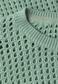 Pullover im Häkel-Optik matcha green