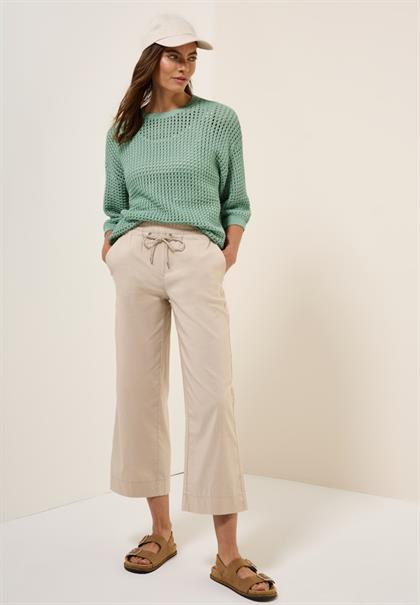 Pullover im Häkel-Optik matcha green