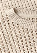 Pullover im Häkel-Optik pearl beige mel.
