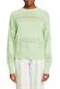 Pullover im Lochstrick light green