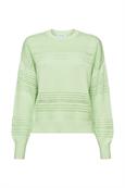 Pullover im Lochstrick light green