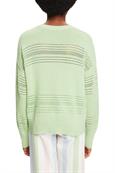 Pullover im Lochstrick light green