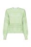 Pullover im Lochstrick light green