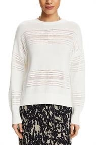 Pullover im Lochstrick off white