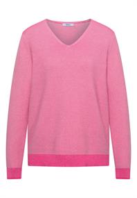 Pullover im Two-Tone-Look mit V-Neck mellow rose