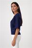 Pullover in Linksstrick navy blue