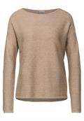 Pullover in Strukturoptik buff sand melange