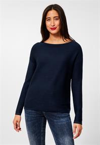 Pullover in Strukturoptik mighty blue