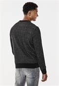 Pullover in Two Tone Optik black