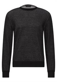 Pullover in Two Tone Optik black