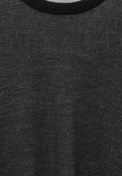 Pullover in Two Tone Optik black