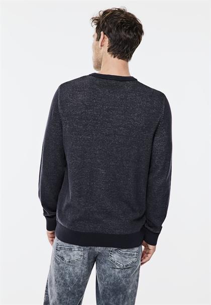 Pullover in Two Tone Optik nightfall blue