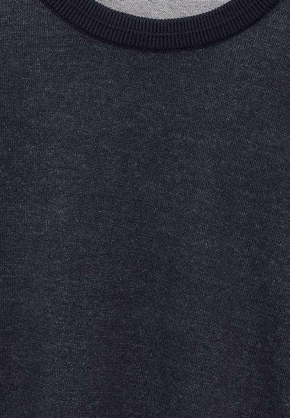 Pullover in Two Tone Optik nightfall blue