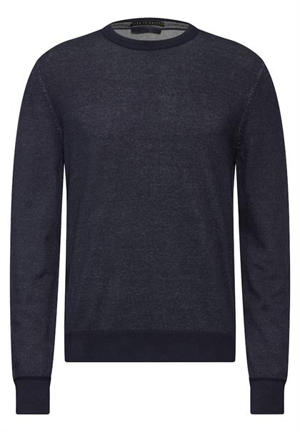Pullover in Two Tone Optik nightfall blue