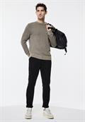 Pullover in Two Tone Optik timber brown melange