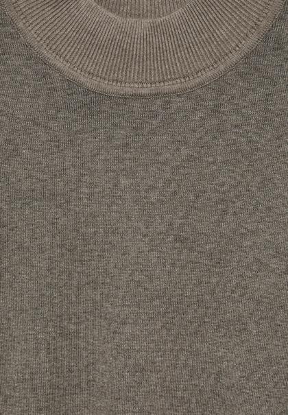 Pullover in Two Tone Optik timber brown melange
