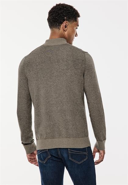 Pullover in Two Tone Optik timber brown melange