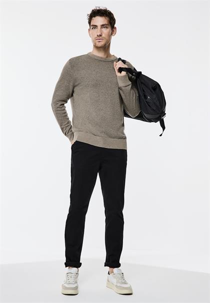 Pullover in Two Tone Optik timber brown melange