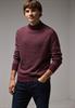 Pullover in Two Tone Optik vintage red