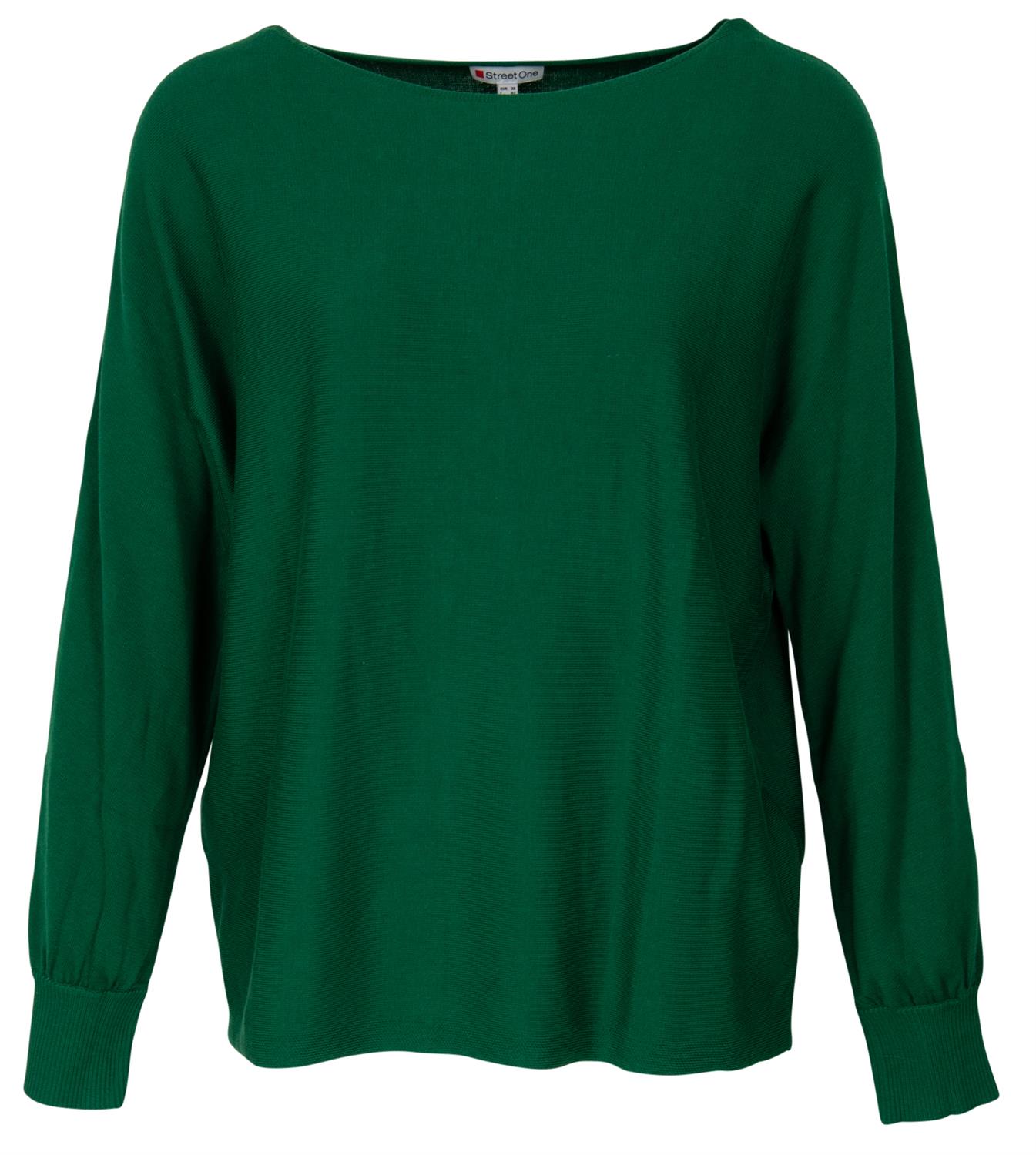 Street One Damen Pullover Pullover in Unifarbe frosty green melange bequem  online kaufen bei