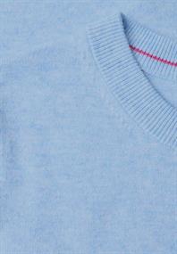 Pullover in Unifarbe mit Rundhals cosmopolitan blue melange