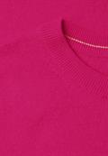 Pullover in Unifarbe mit Rundhals pink flash melange