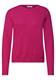 Pullover in Unifarbe mit Rundhals pink flash melange