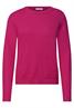 Pullover in Unifarbe mit Rundhals pink flash melange