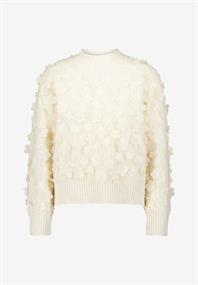 Pullover mit 3D Blüten eggnog