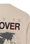 Pullover mit Backprint light beige