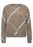Pullover mit Boat Neck und Intarsien-Muster sanded amber mel.