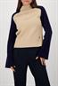 Pullover mit Colorblock-Design cinnamon