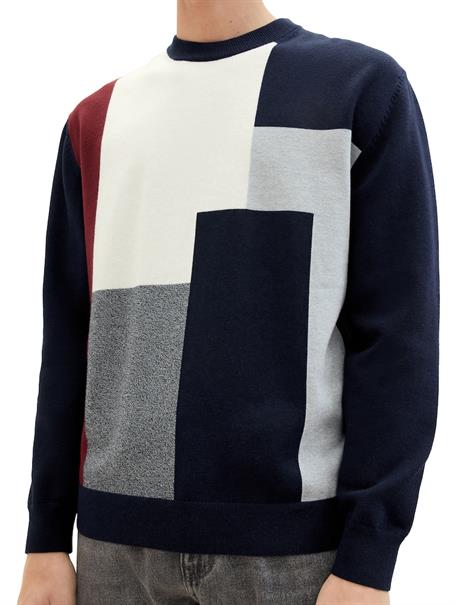 Pullover mit Colour Blocking knitted multi color block