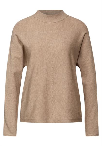 Pullover mit Dolman Ärmel buff sand melange