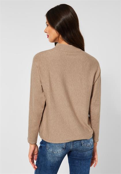 Pullover mit Dolman Ärmel buff sand melange