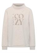 Pullover mit Embroidery oat milk beige melange