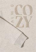 Pullover mit Embroidery oat milk beige melange