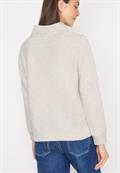 Pullover mit Embroidery oat milk beige melange