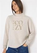 Pullover mit Embroidery oat milk beige melange