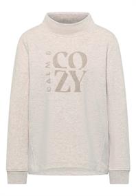 Pullover mit Embroidery oat milk beige melange