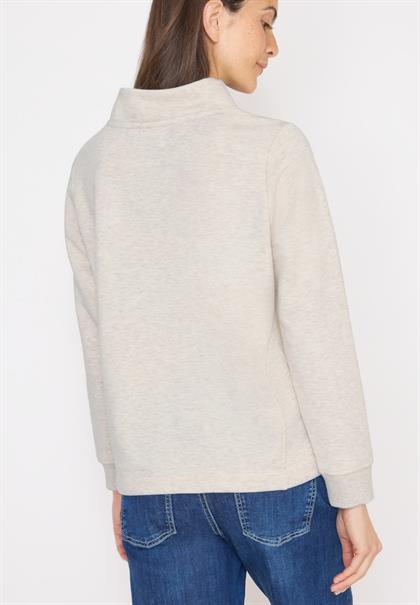 Pullover mit Embroidery oat milk beige melange