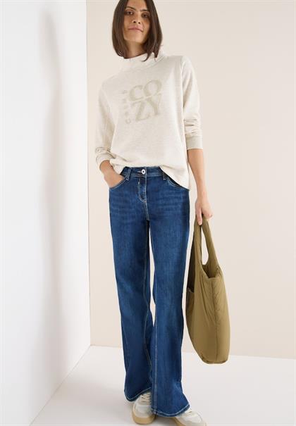 Pullover mit Embroidery oat milk beige melange